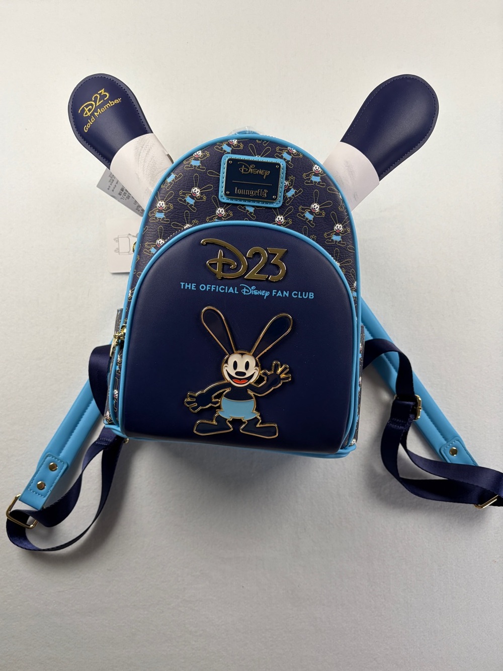 D23 Gold Member 2026 Disney OSWALD LUCKY RABBIT Loungefly Backpack And Ears NEW